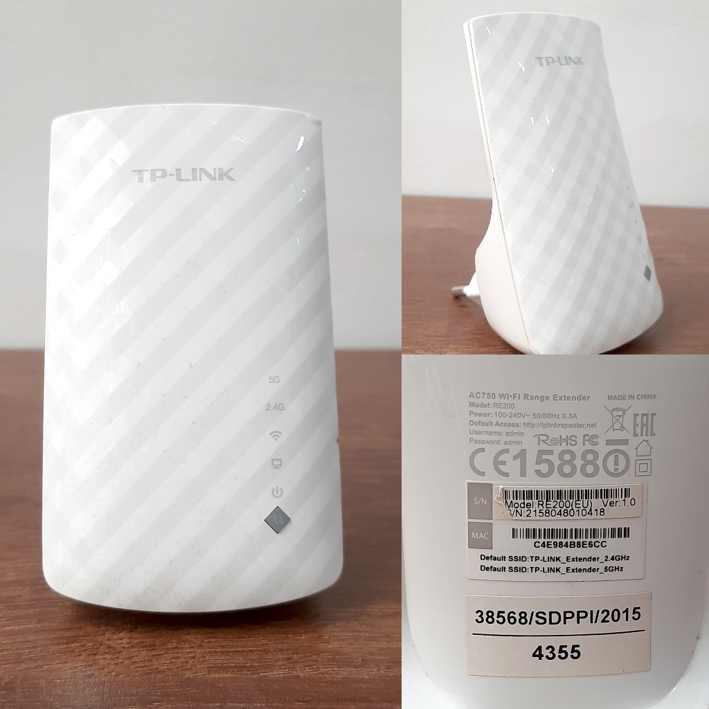 ( PRELOVED - SEKEN ) ( SALE ) WiFi Range Extender TP Link RE200 - TPLink RE 200 Dual Band 2.4GHz 5Gh
