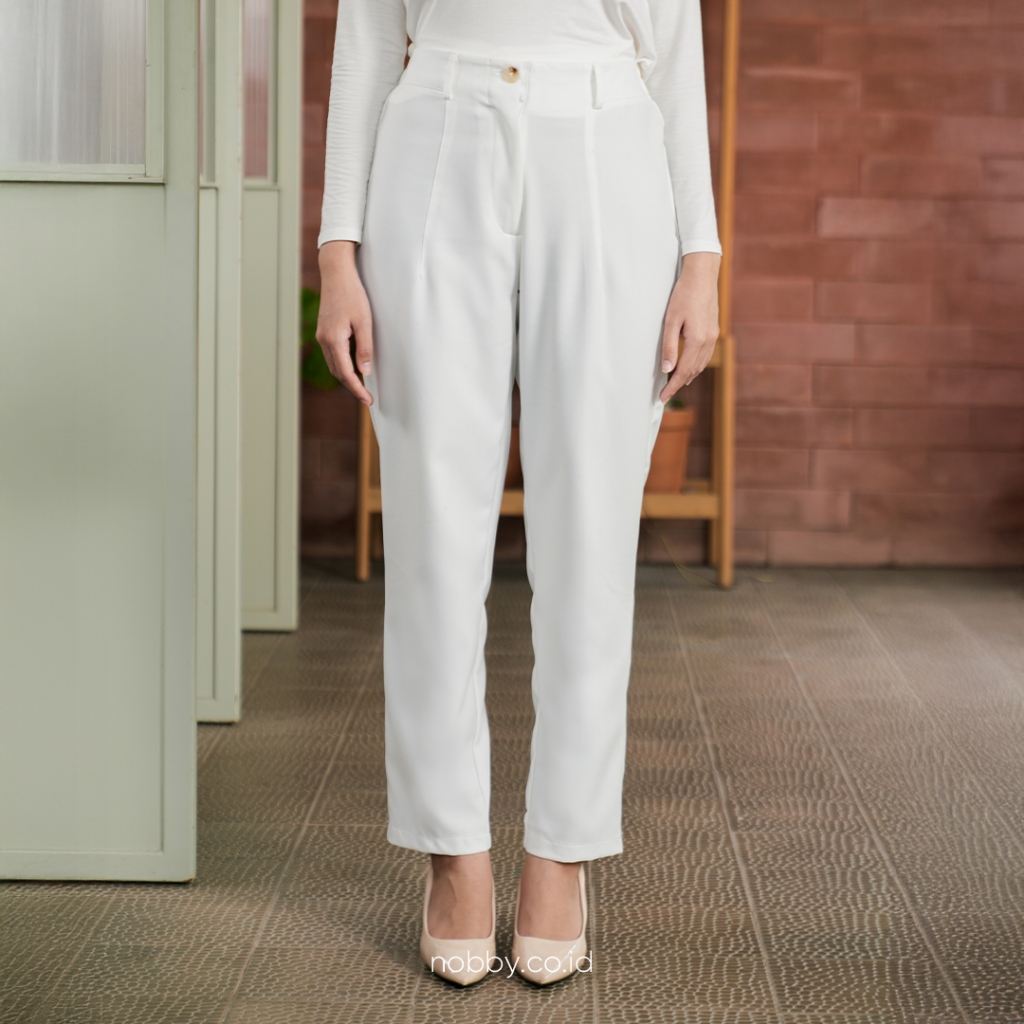 Nobby Seina Pants Celana Panjang Kantoran Wanita Bahan Bermingham Twill
