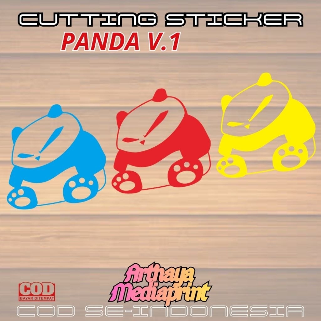 Stiker Panda V.1 Stiker Panda Kartun Animasi Stiker Cutting Panda