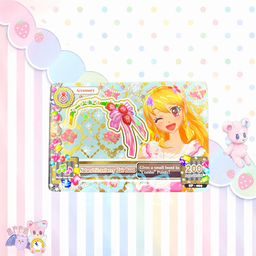Aikatsu Card Natural Strawberry Acc Ichigo