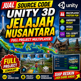 Source Code Unity 3D Game ULAR TANGGA Full Project | Multiplayer Photon + Android/WebGL + Edukasi In
