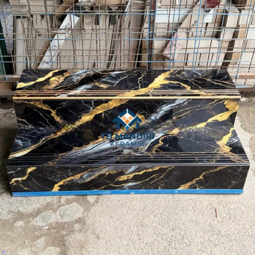 Granit Tangga Stepnosing 30x80 20x80 | 30x90 20x90 | 30x100 20x100 | 30x120 20x120 Kumara Black Gold