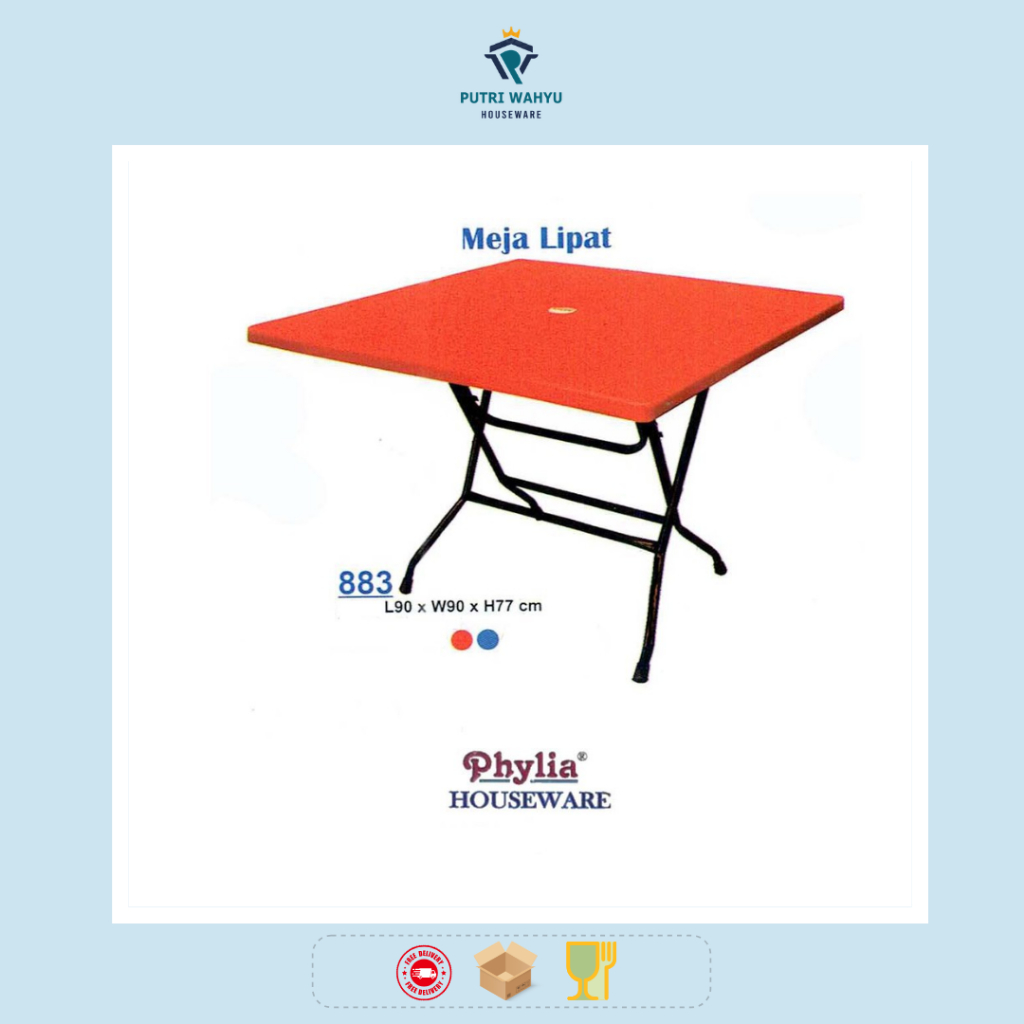 MEJA MAKAN LIPAT BESI PHYLIA