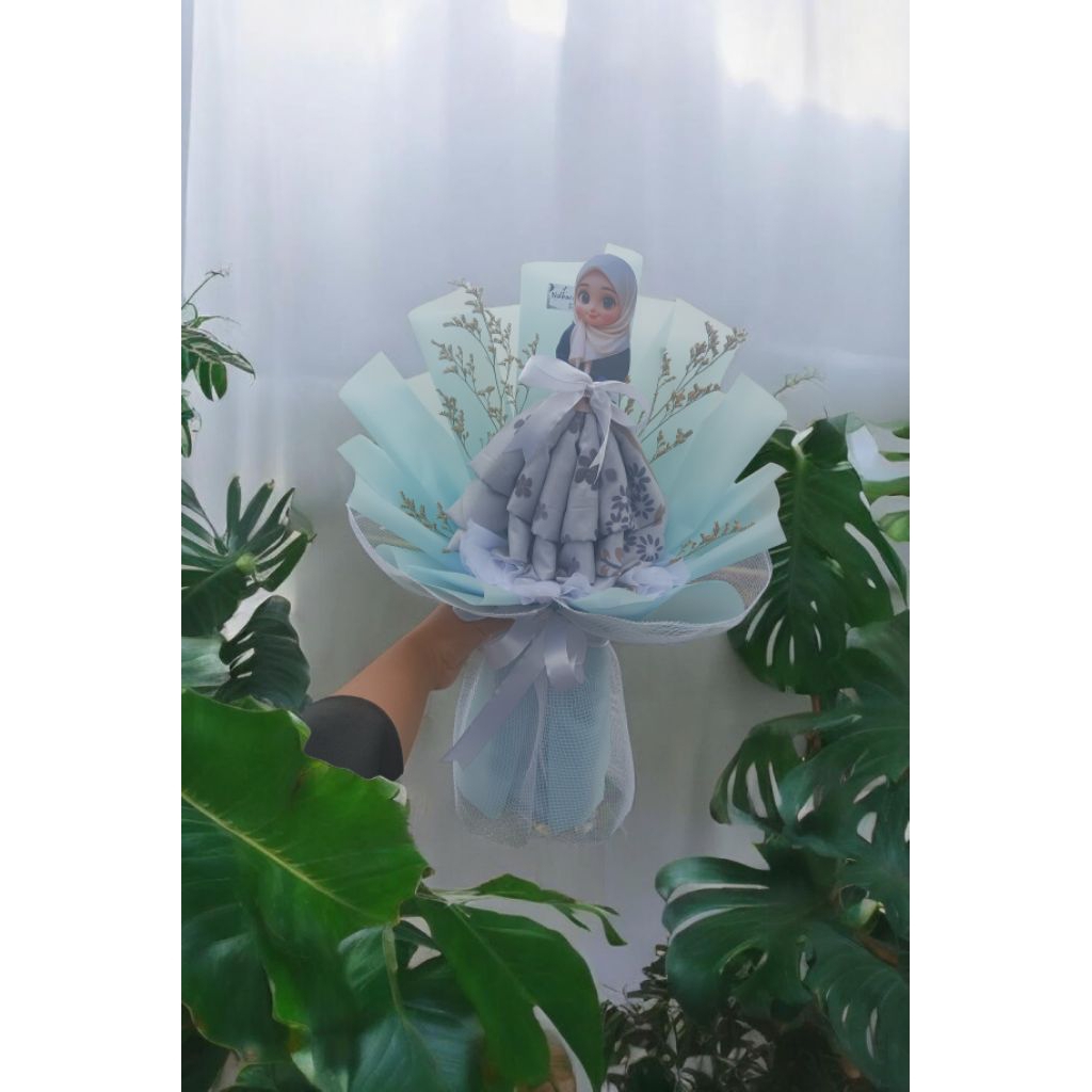 Buket Kerudung, Buket Kado Ulang Tahun, Hari Guru, Buket Anniversary
