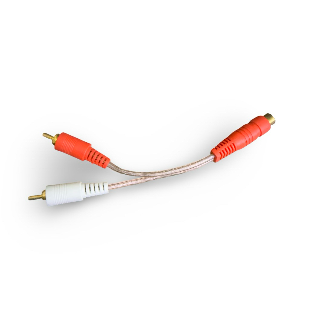 Kabel Splitter Cabang 2 RCA Male to 1 RCA Female