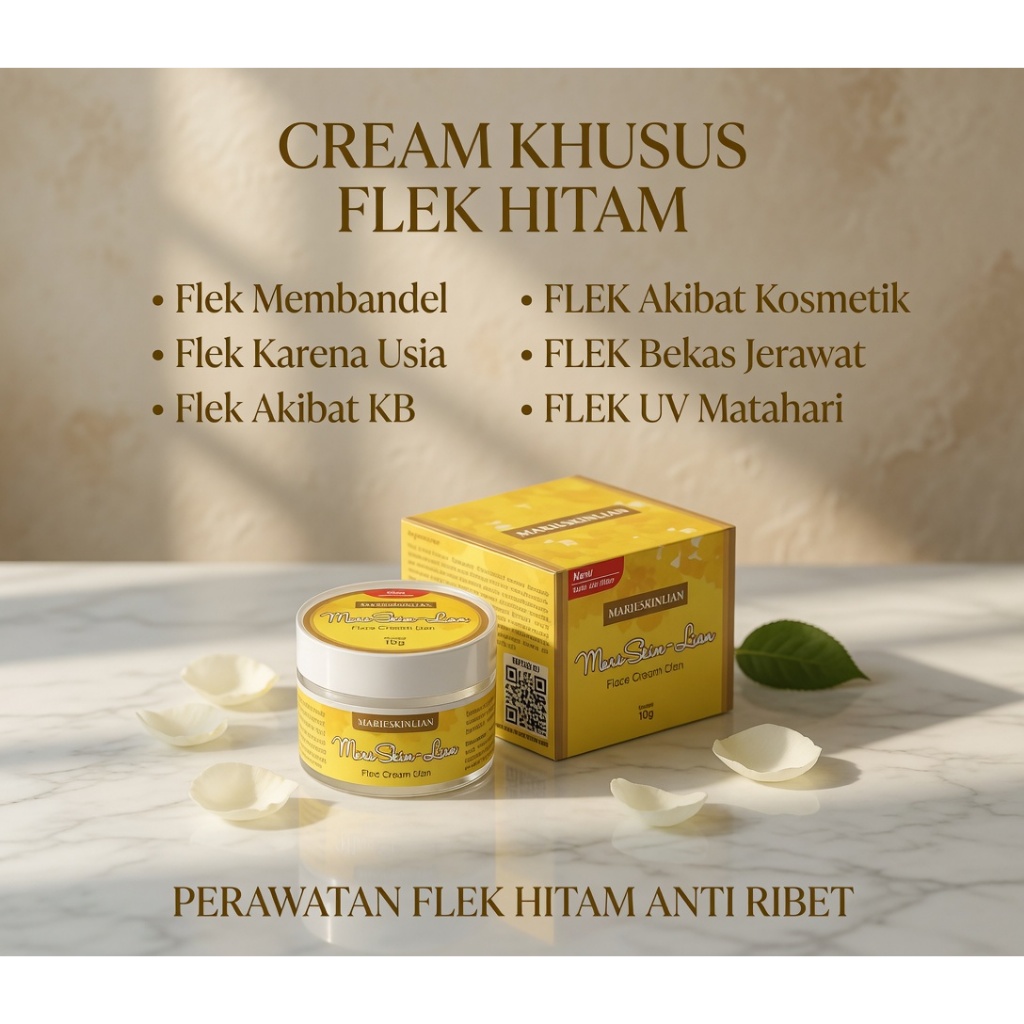 Marie Skin Lian Cream Pencerah Wajah Anti Noda Kulit Halus Moisturizer Harian BPOM