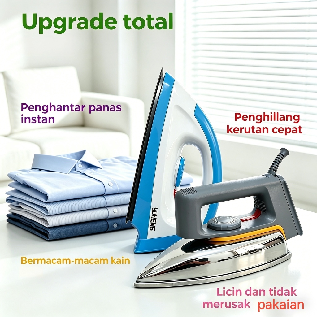 Rumah Tangga Yh 333 Seterika Elektrik Yh666 Anti Bakar Cepat Panas Tidak Lengket Dry Iron Classic