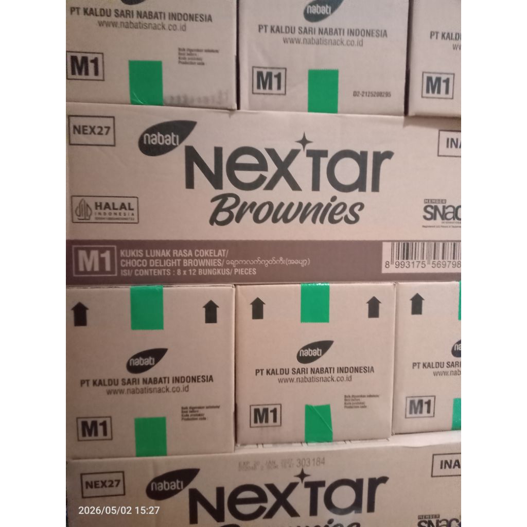 nextar brownies perdus isi 8 box tiap BOK isi 12 pcs