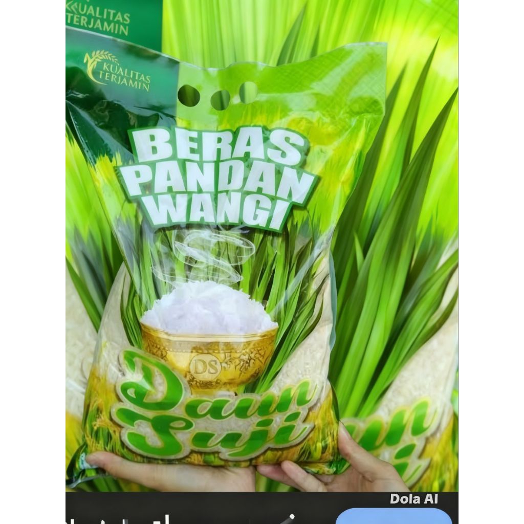 beras pandan wangi kemasan 3kg.