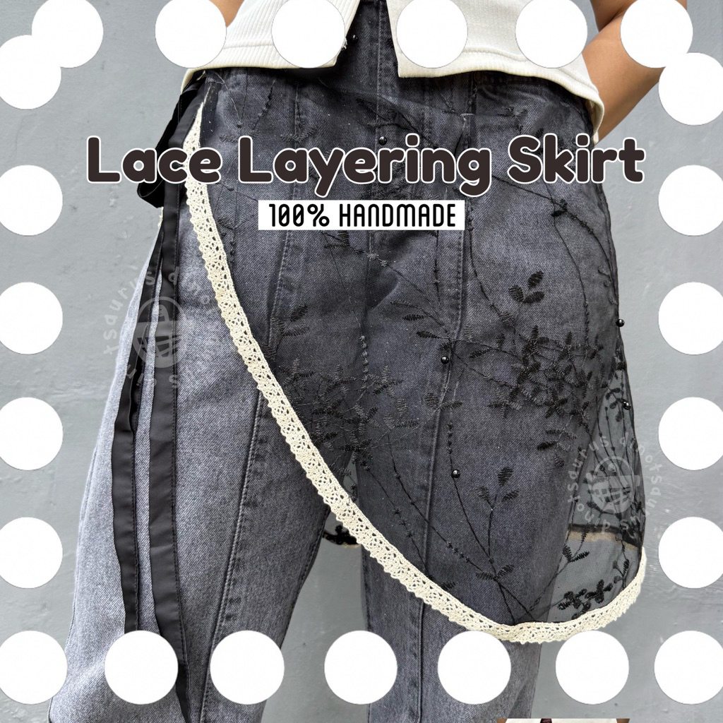 Lace Layering Skirt (Rok Aksesoris Konser Kpop)