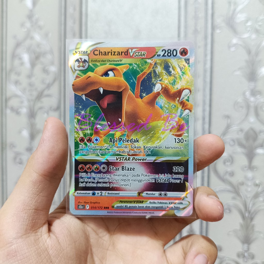 Kartu Pokemon asli Charizard Vstar 014/172 Bahasa Indonesia