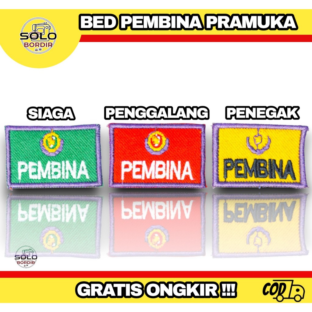 Badge bed pembina pramuka bordir