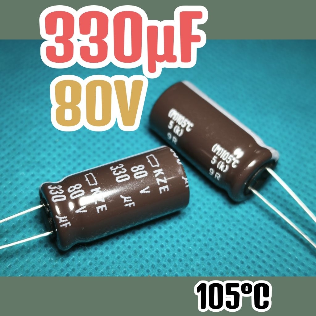 Kapasitor capasitor elko elco 80v 330uf 80v 330 uf 80 v 80volt 330uF ORIGINAL