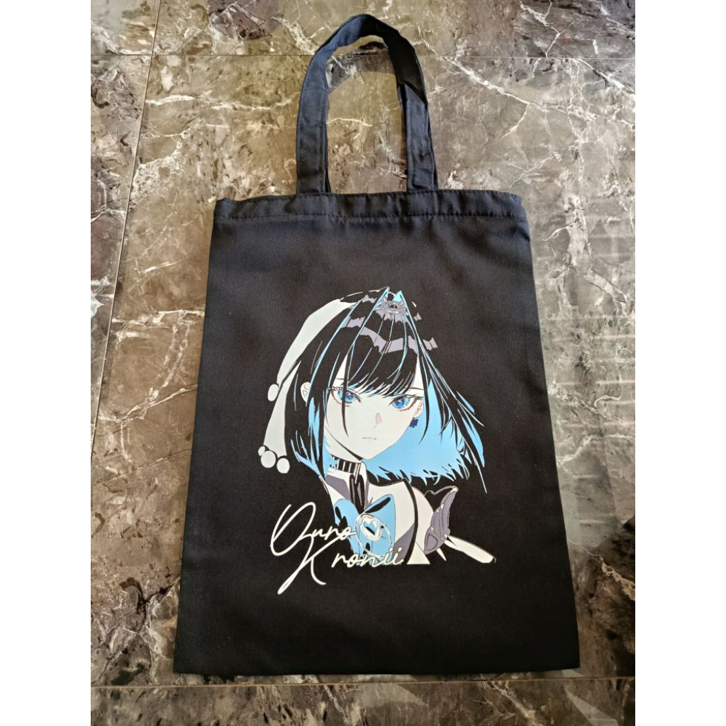Totebag kanvas Drill Hitam Custom DTF Printing