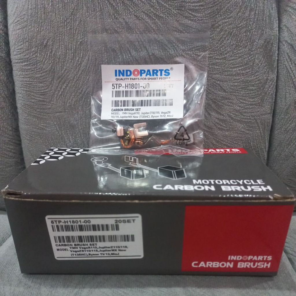 Carbon Brush / Arang Dinamo Starter Indoparts Motor Mio J Jupiter Z Vega Jupiter mx New Byson (5TP-H