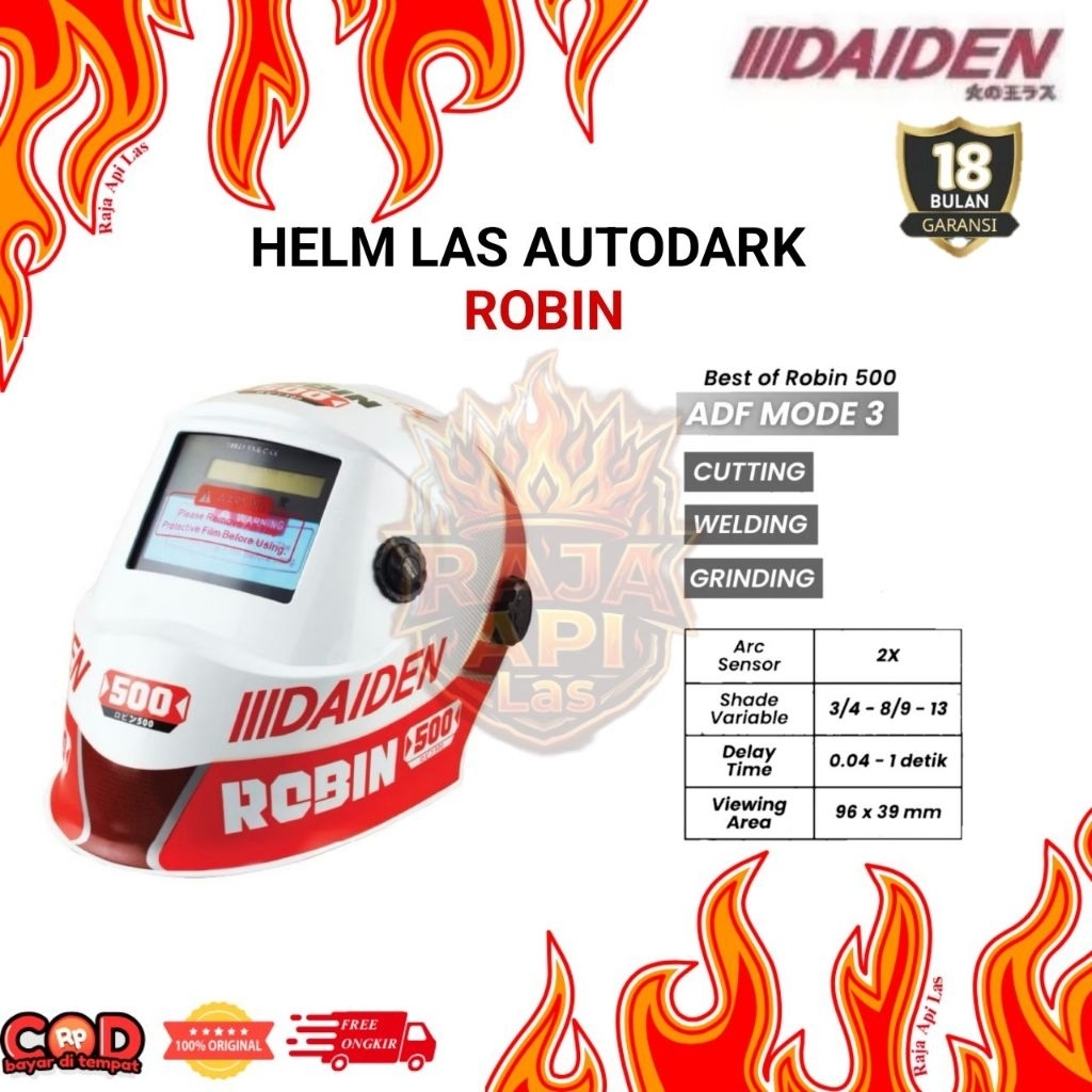 Helm Las Perang DAIDEN Robin 500 pengganti Kanno 500