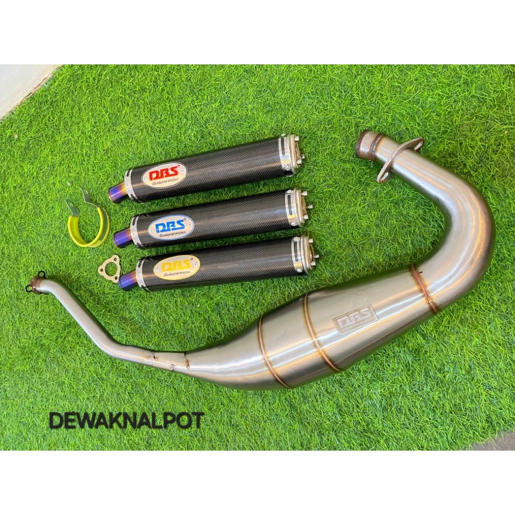 Knalpot Ninja R RR SS DBS Press Stenlis Silencer Carbon Corong 32 mm