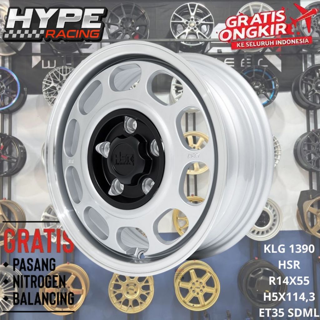 HSR KLG 1390 R14 Silver Pcd 5x114,3 Granmax,Innova,Ertiga