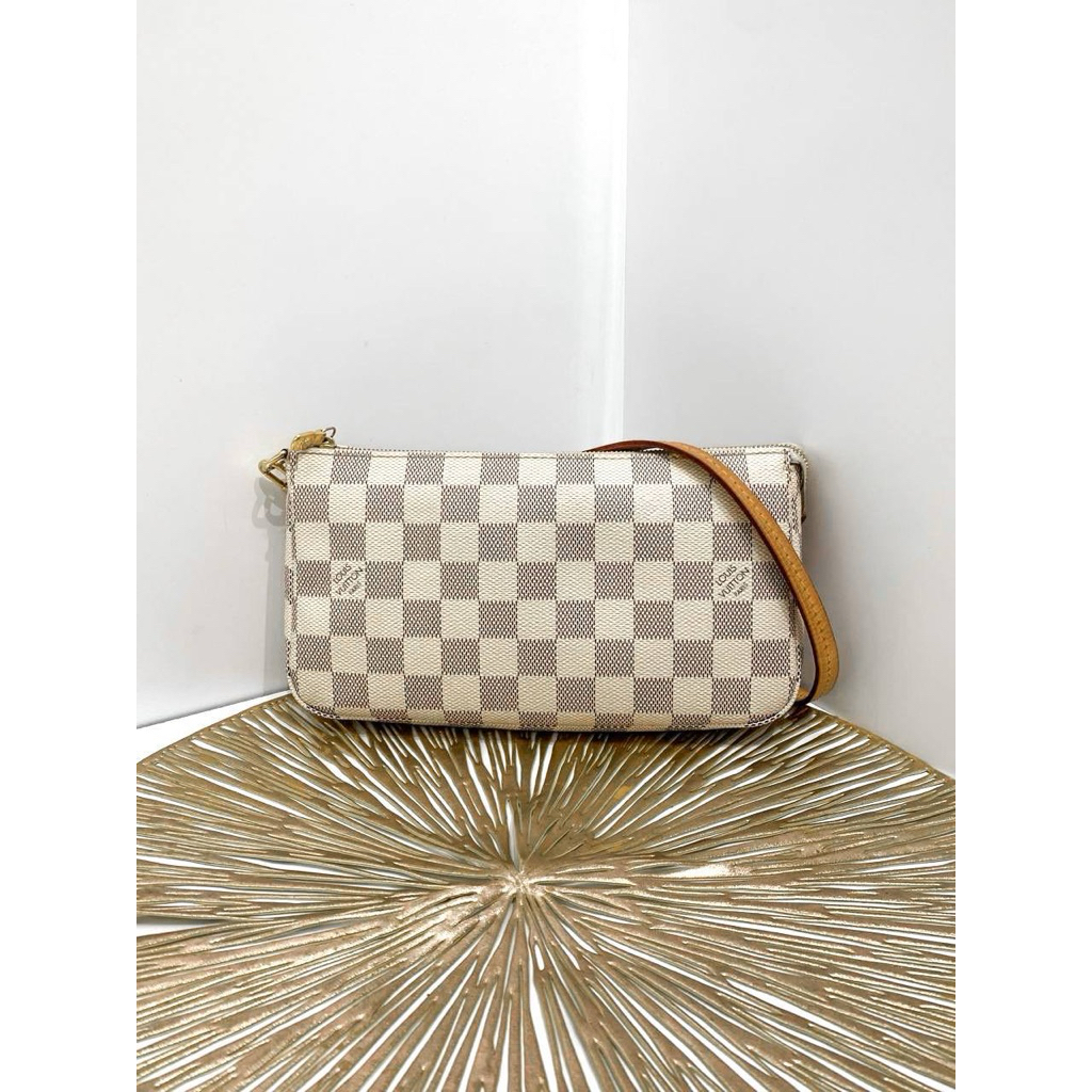 (PRELOVED) LV Pochette Accessories Damier Azur 2021 (Chip)