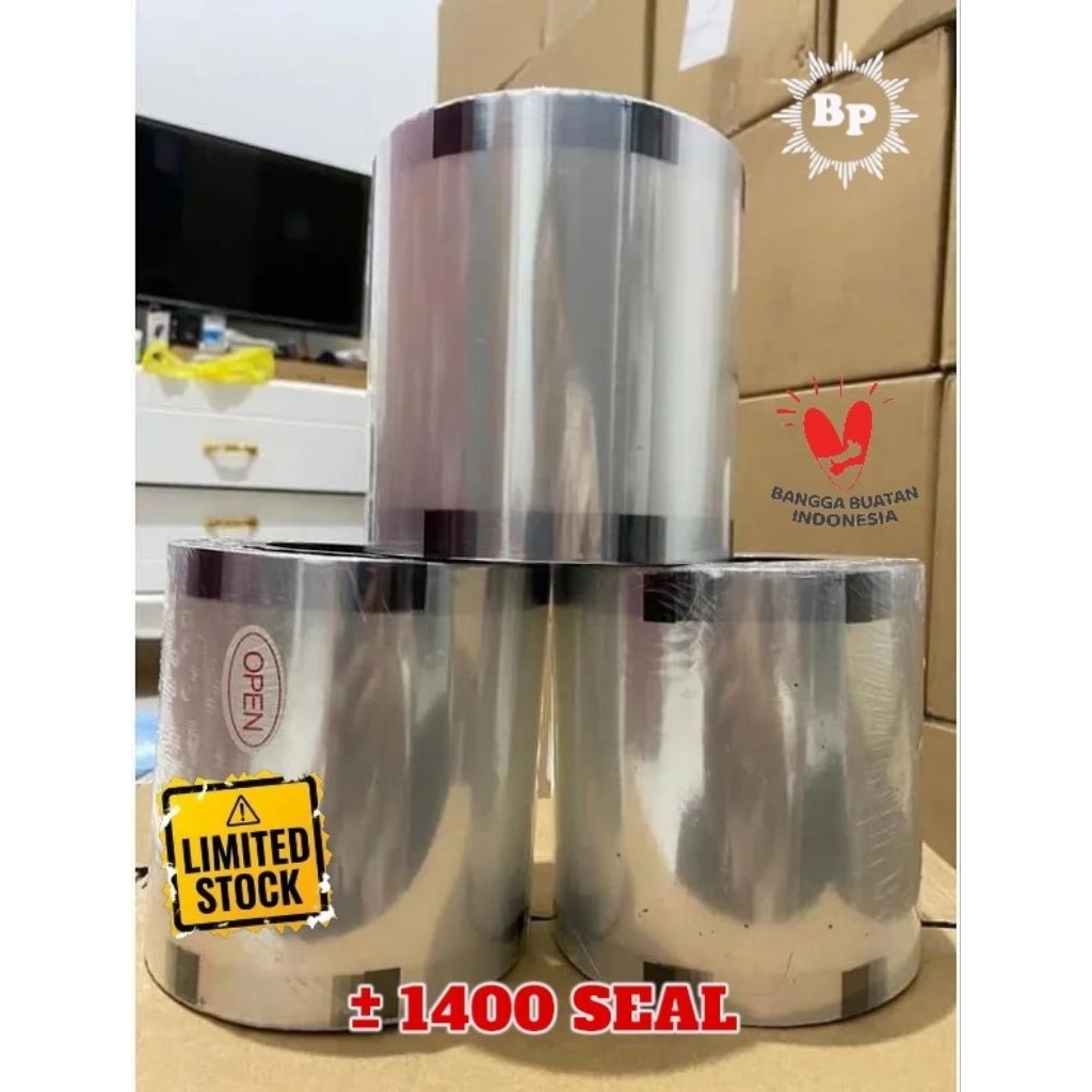 [1400 Seal] Plastik Seal Gelas Pop Ice Datar | Oval