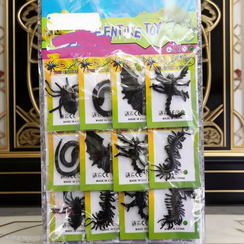 Grosir Mainan stcky ular hitam/buaya warna tikus hitam harga untuk 12 pcs