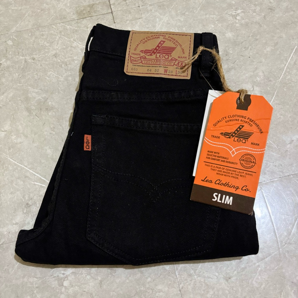 celana panjang pria Lea original 603.84.32 Slimfit tidak meral