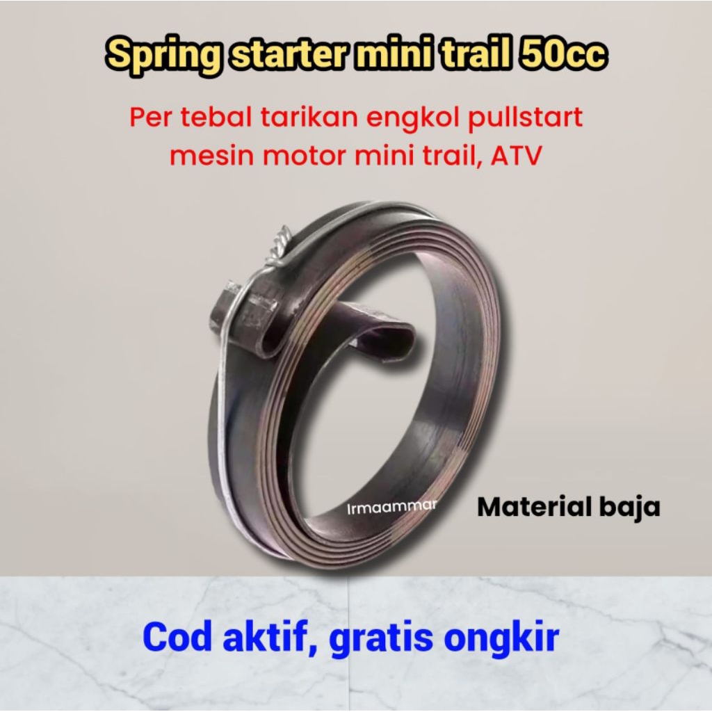 Spring pullstart moto mini trail GP 49cc 50cc 2 tak - per tarikan engkol tebal ZK 44 / XSD 447