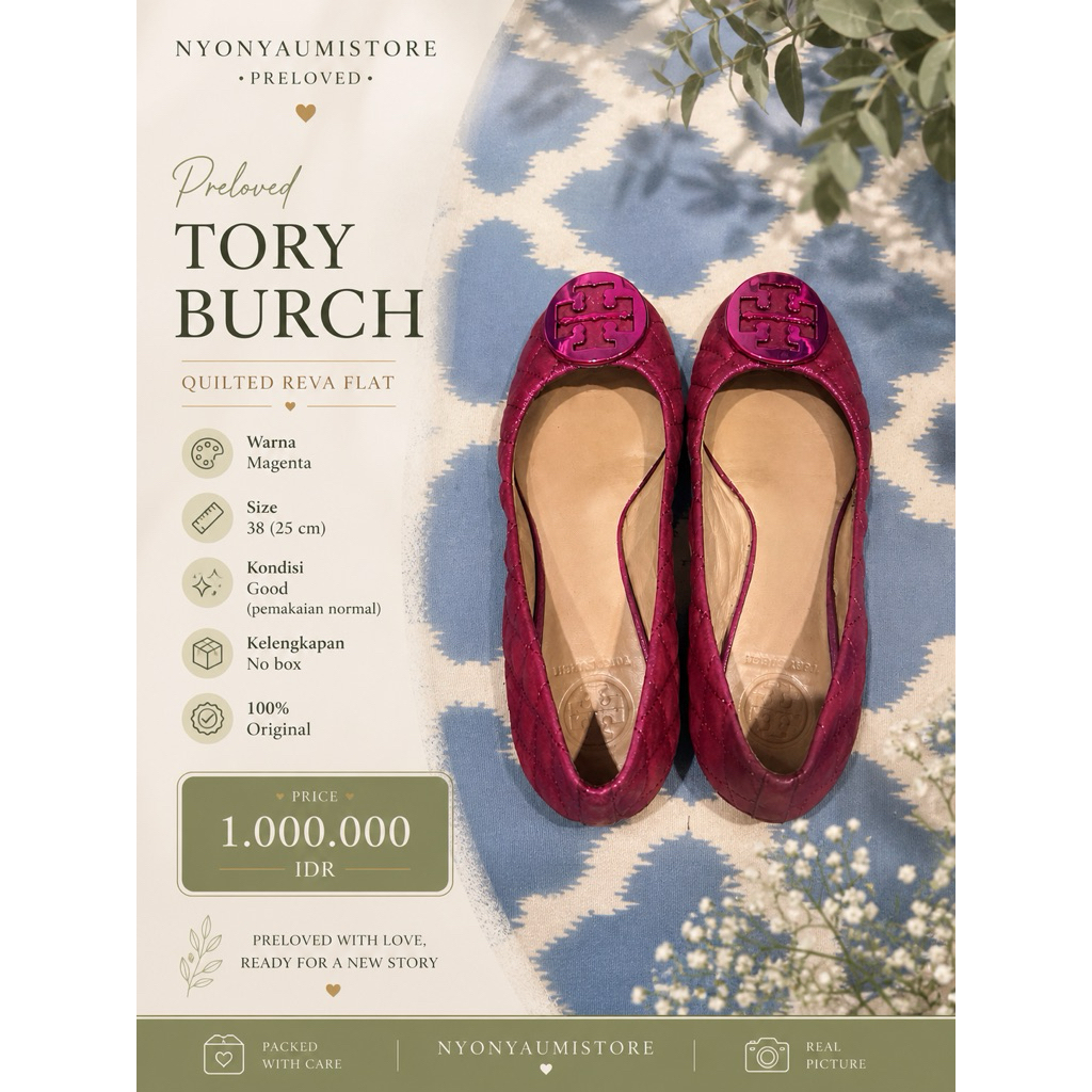 Preloved Sepatu Tory Burch Ori