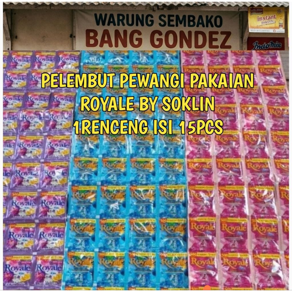 Pelembut dan pewangi Pakaian Royale 1renceng 15sachet - GRATIS PIRING