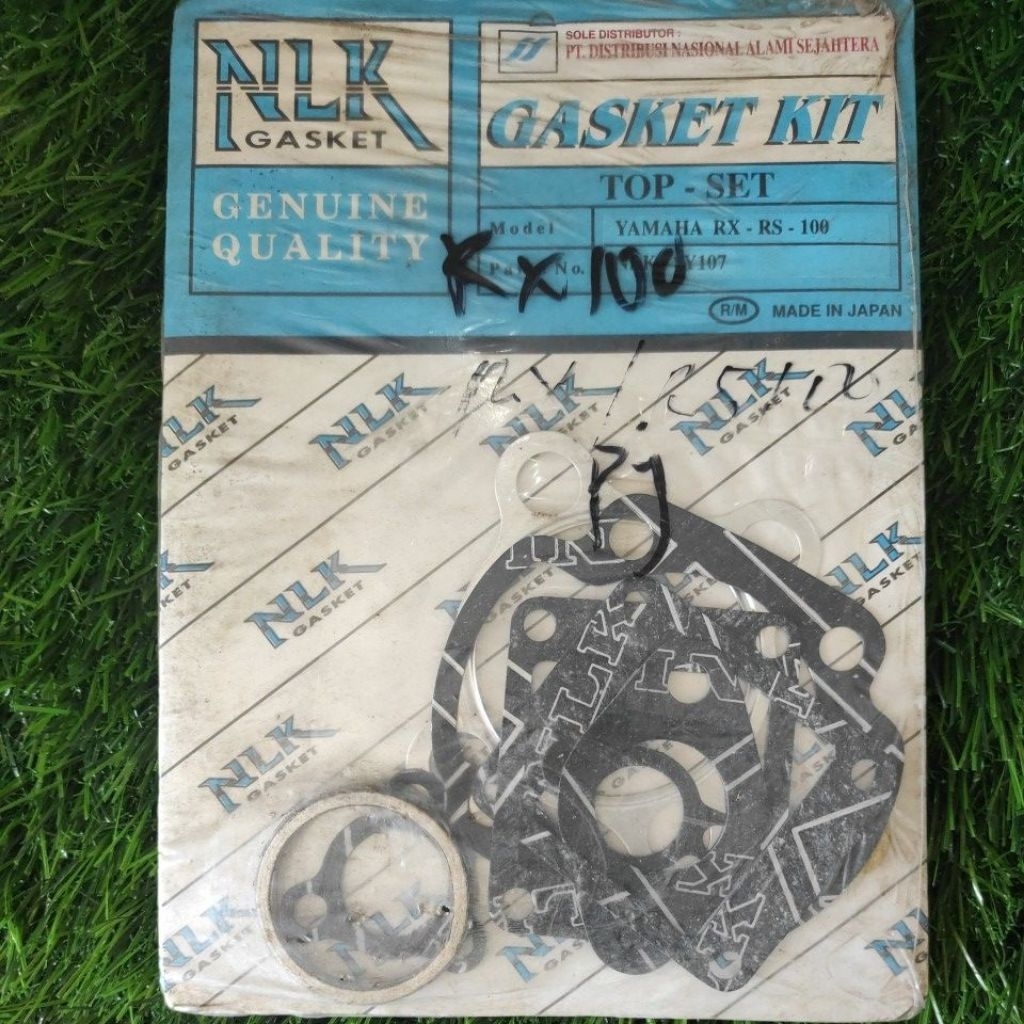 PAKING GASKET TOP SET BLOK SEHER HEAD YAMAHA RX100 DT100 RS100 BARU MERK NLK
