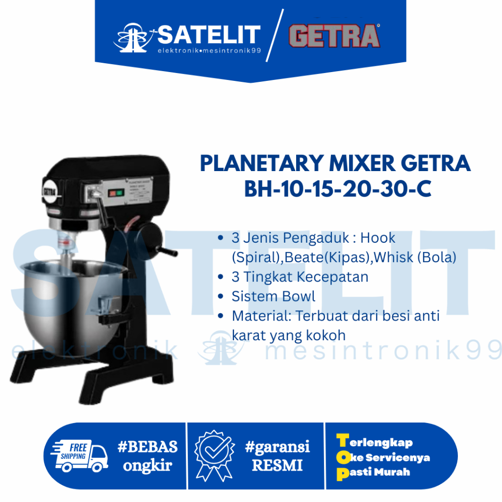Planetary Mixer Getra Heavy Duty - Mixer Roti, Kue & Adonan Profesional