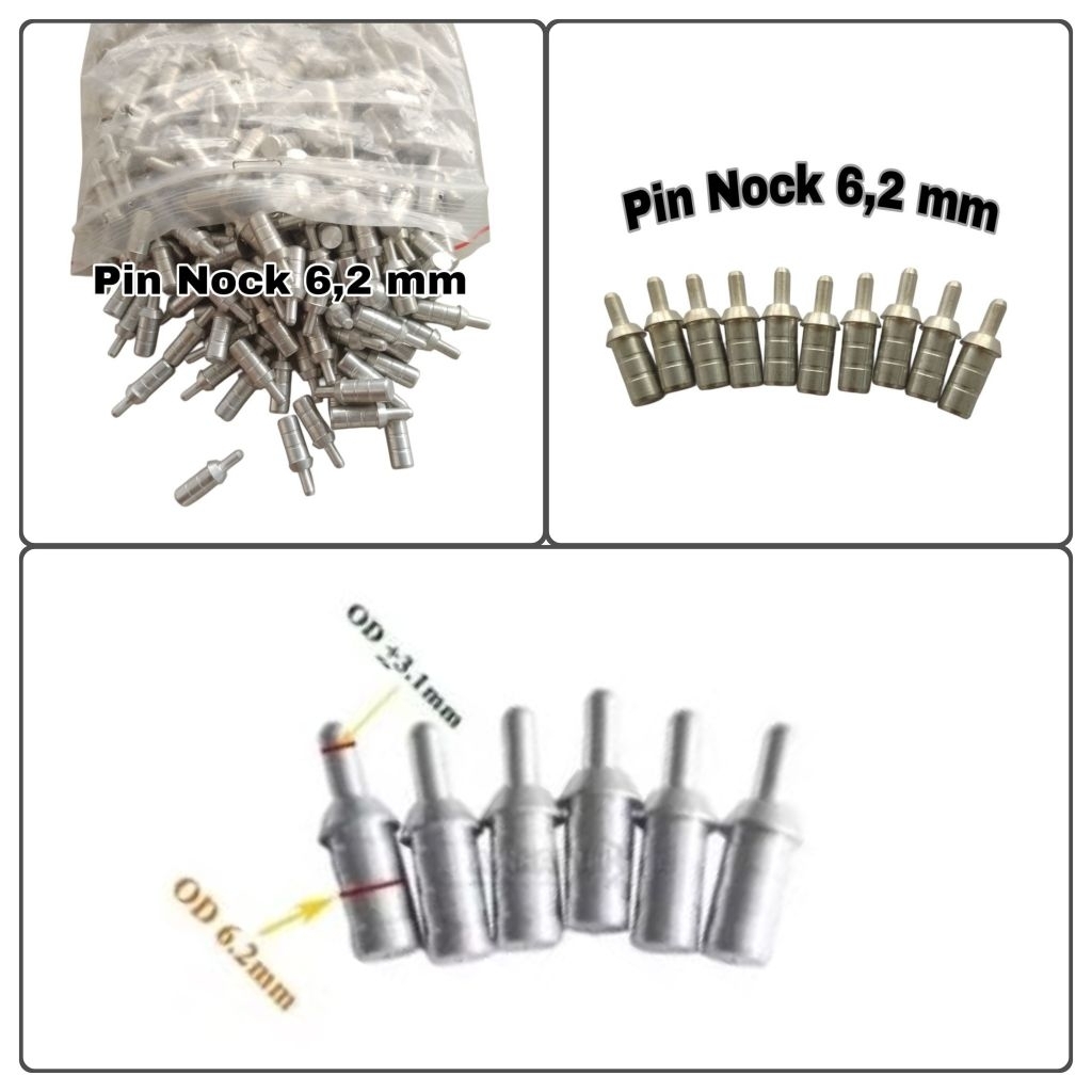 PIN NOCK 6.2mm x 3.2mm - Aluminium Pin Nock Arrow - Arrow Insert Olahraga Panahan