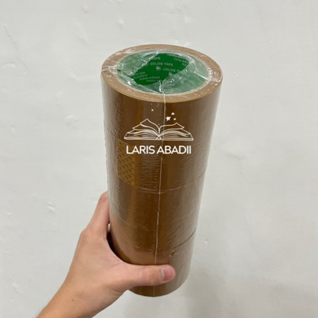 HIJAU Selasiban Karton Coklat Goldietape 2 Inch x 90 Yard Isolasi Coklat OPP Lakban Karton Murah BUK