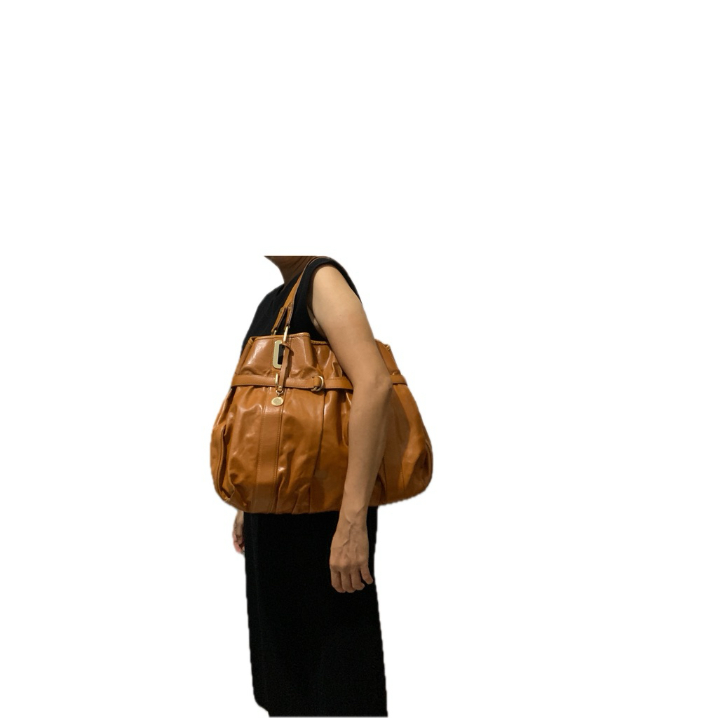 Authentic DKNY Vintage Leather Tote Bag