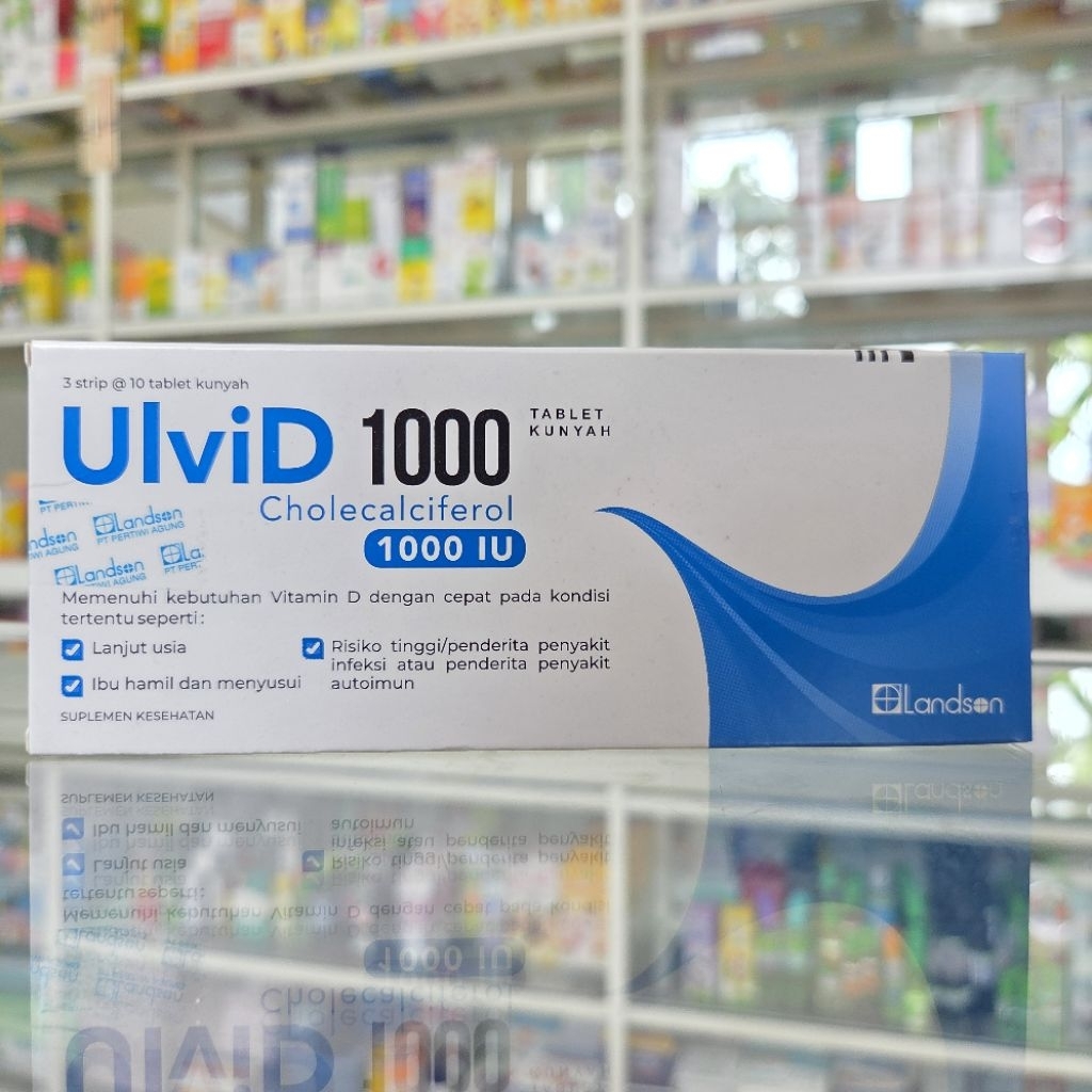 UlviD 1000 1 box (30 butir) vitamin D3 1000IU