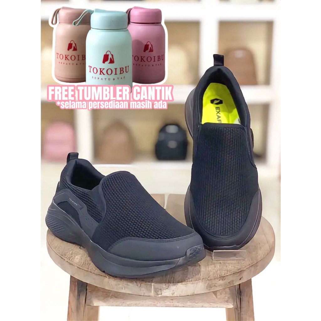 SEPATU SPORT COWO DEWASA EXAFOR / GAYO hitam.putih & all.black