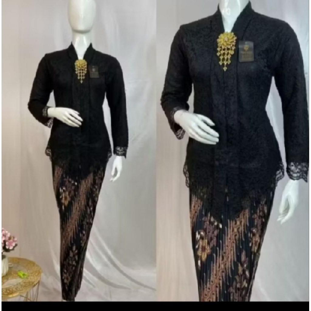 Set Baju Kebaya Brokat Modern Atasan Kebaya Floy Kartini Lengan Panjang Ukuran Jumbo