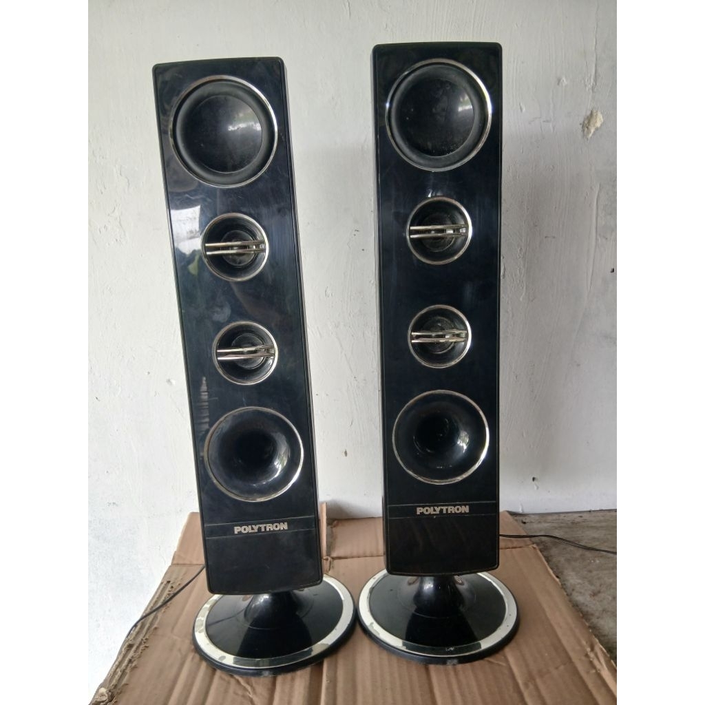 Speaker tower TV LED polytron 1 set + kaki