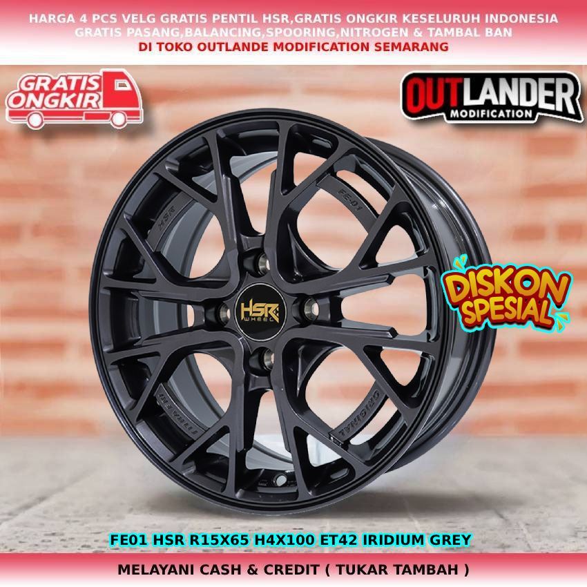 Rekomendasi velg r15 cocok untuk mobil brio jazz swift city vios baleno starlet baleno hsr fe01 r15