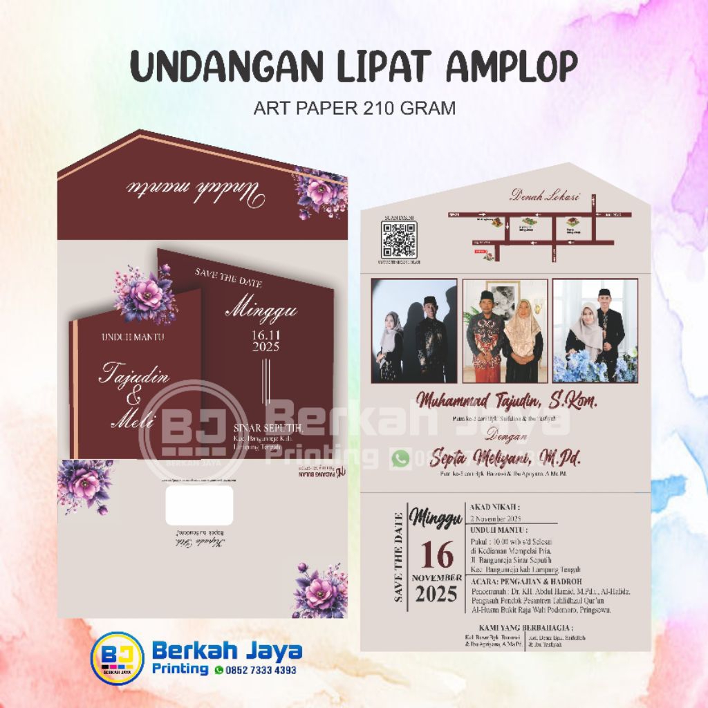 UNDANGAN LIPAT AMPLOP CUSTOM