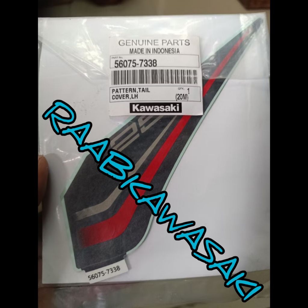 stiker body belakang kiri ninja 250 rr mono original kawasaki