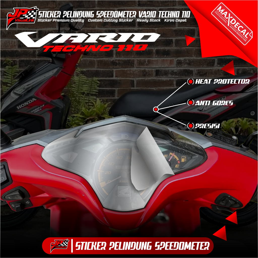Sticker Pelindung Speedometer Vario Techno 110 Cutting Sticker Premium VPF Maxdecal Anti Gores
