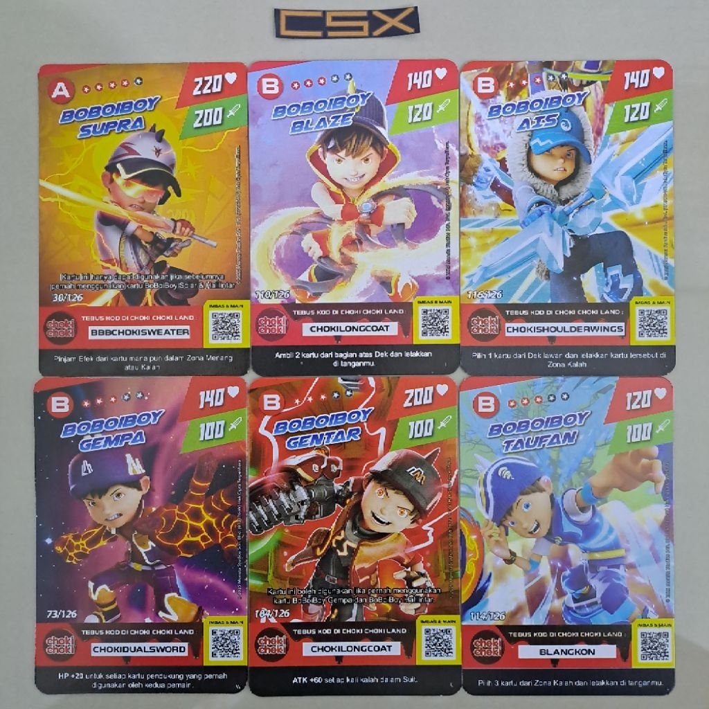 Kartu Boboiboy Choki Choki Monsta galaxy Card Original All Boboiboy Monsta galaxy Card