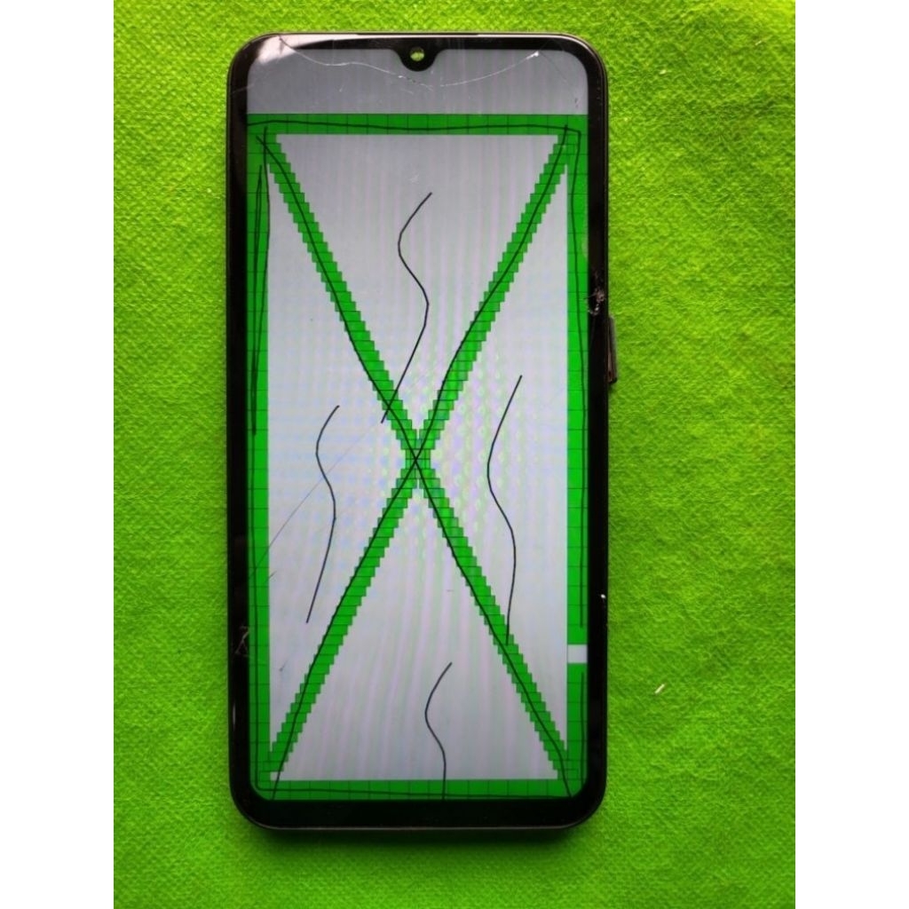 Lcd set frame samsung a15 minus retak