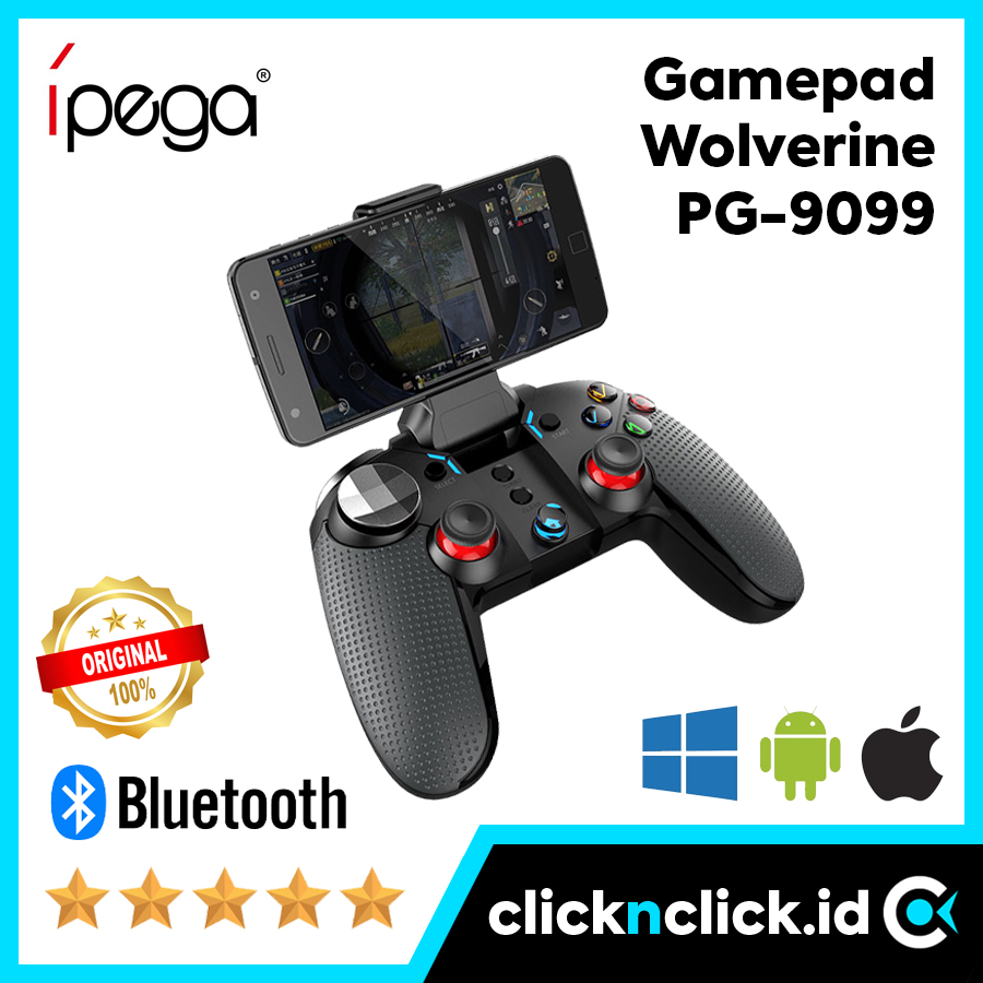 IPEGA PG-9099 Wolverine - Gamepad Wireless Bluetooth + Phone Holder Joystick Joy Stick Stik Controll