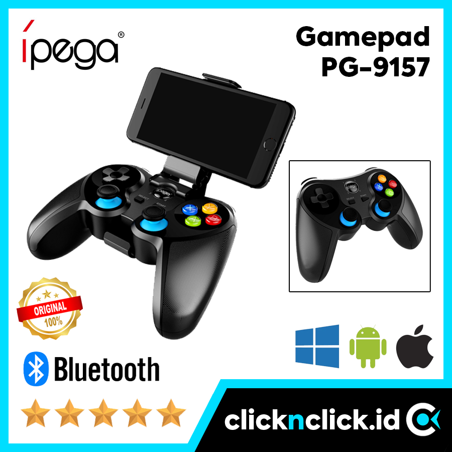 IPEGA PG-9157 Wolverine - Gamepad Wireless Bluetooth + Phone Holder Joystick Joy Stick Stik Controll