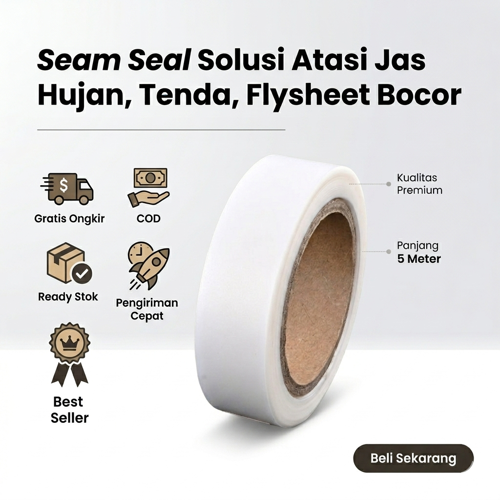 Seam Seal Tape Waterproof Tenda Jas Hujan 5 Meter