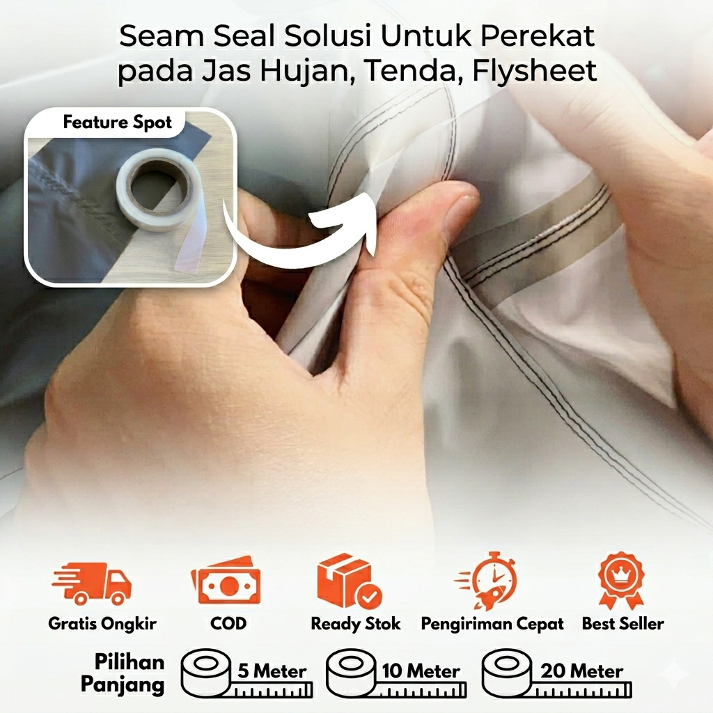 Seam Seal Tape Waterproof Tenda Jas Hujan Flysheet