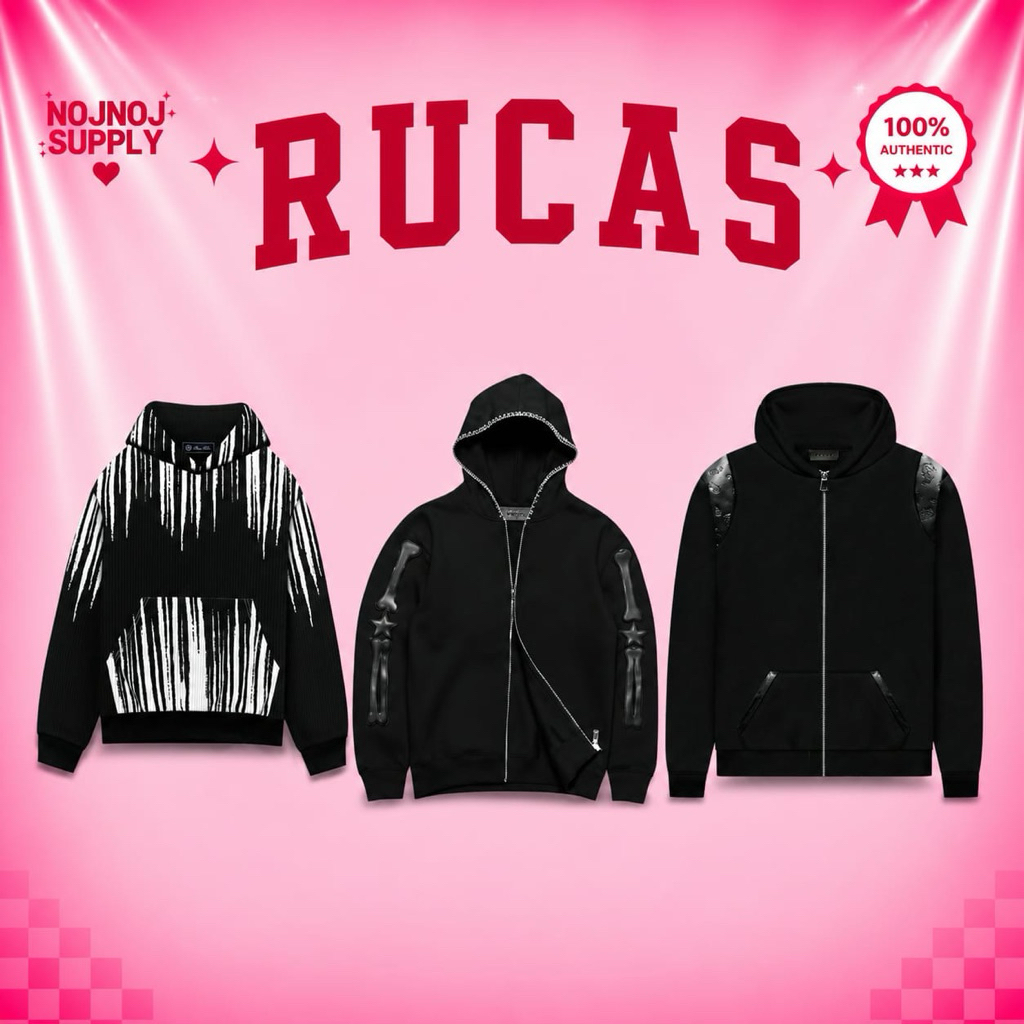 ORIGINAL 100% | ZIP HOODIE RUCAS ULTRA STITCH BONE LEATHER | HOODIE RUCAS TAILOR | HOODIE RUCAS EMBO