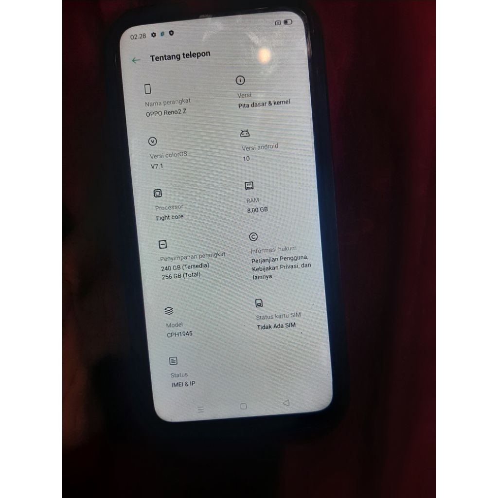 oppo reno 2z ram8